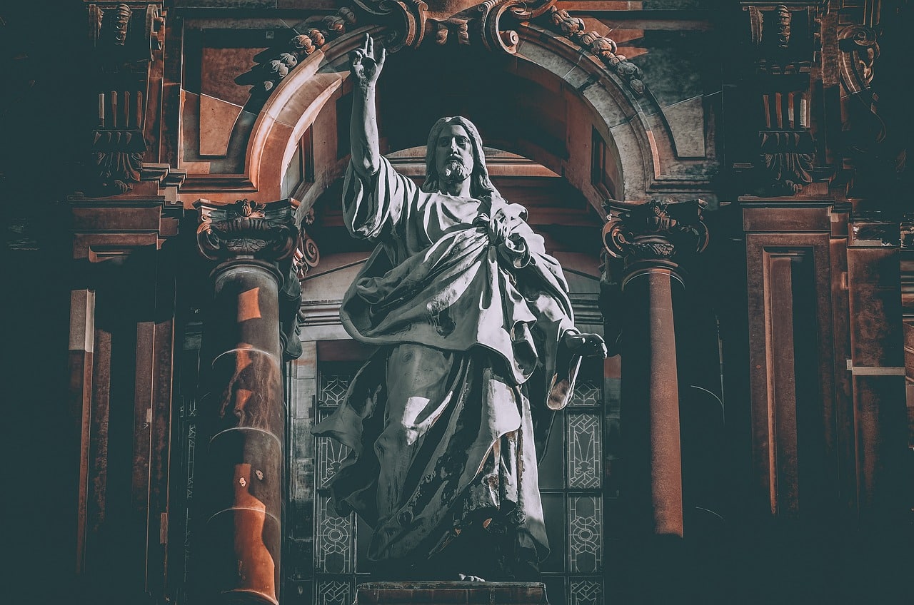 berlin cathedral, sculpture, jesus christ